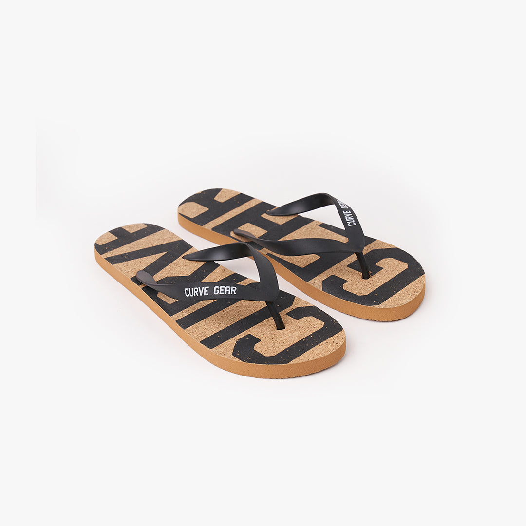 flop gear Flip Flop Black Cork