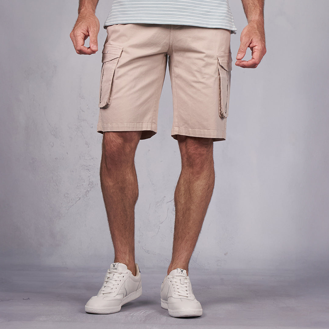 Washed Cargo Shorts Stone