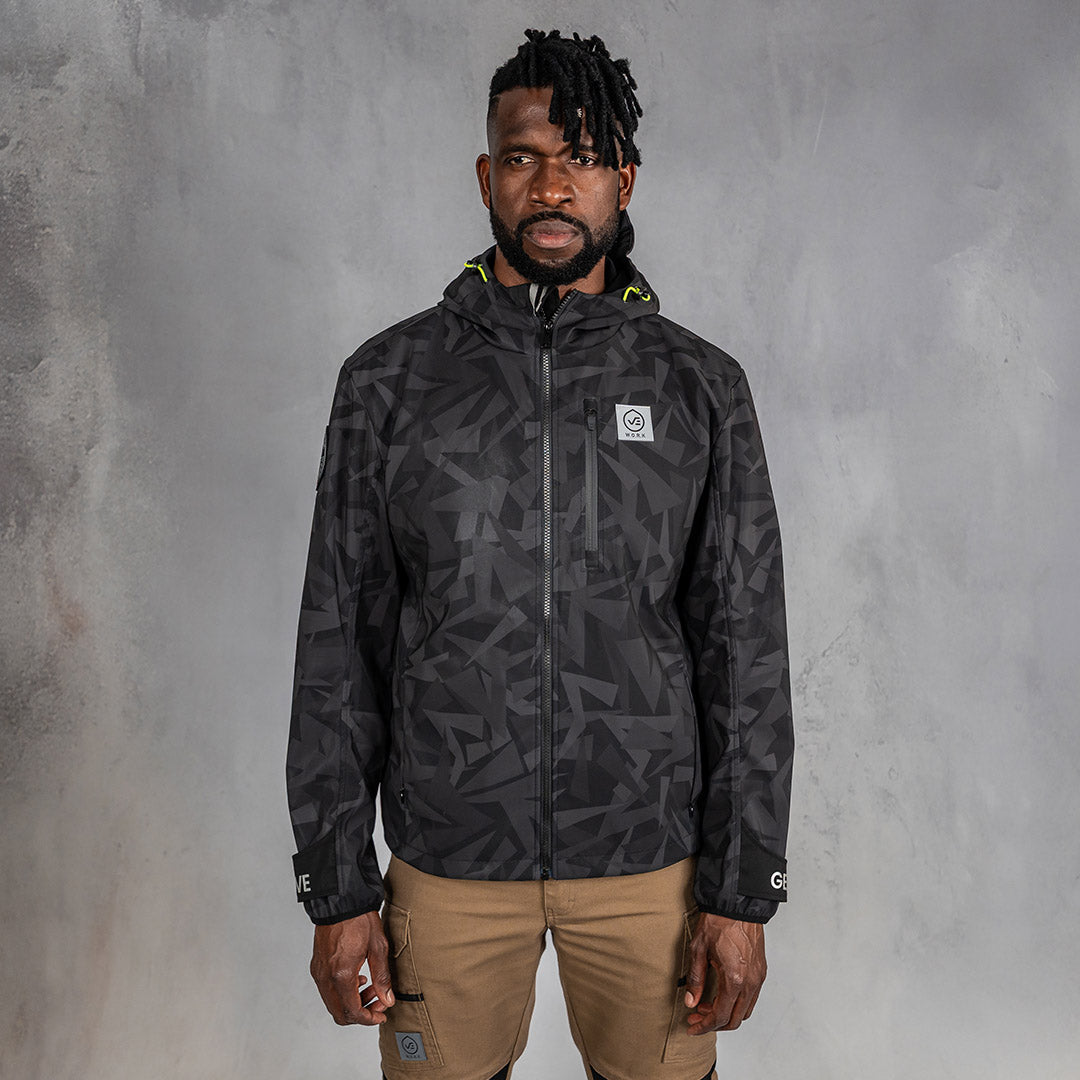 W.O.R.K Zip Up Waterproof Jacket Camo - Curve Gear