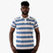 Striped Rugby Polo Shirt Blue Cream