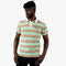 Striped Rugby Polo Shirt Green Brown