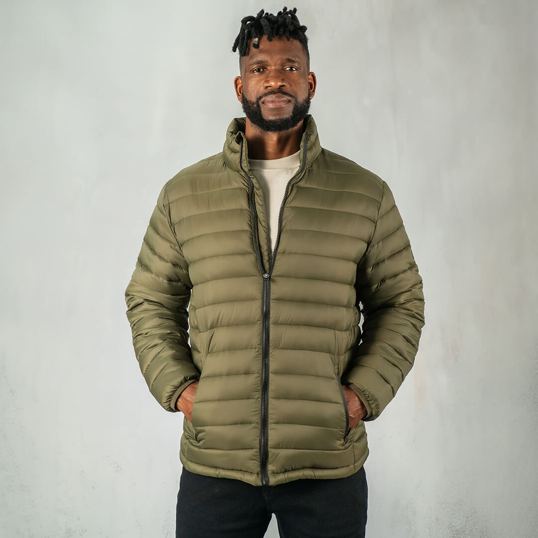 Texco Puffer Jacket Military Green - Main Image