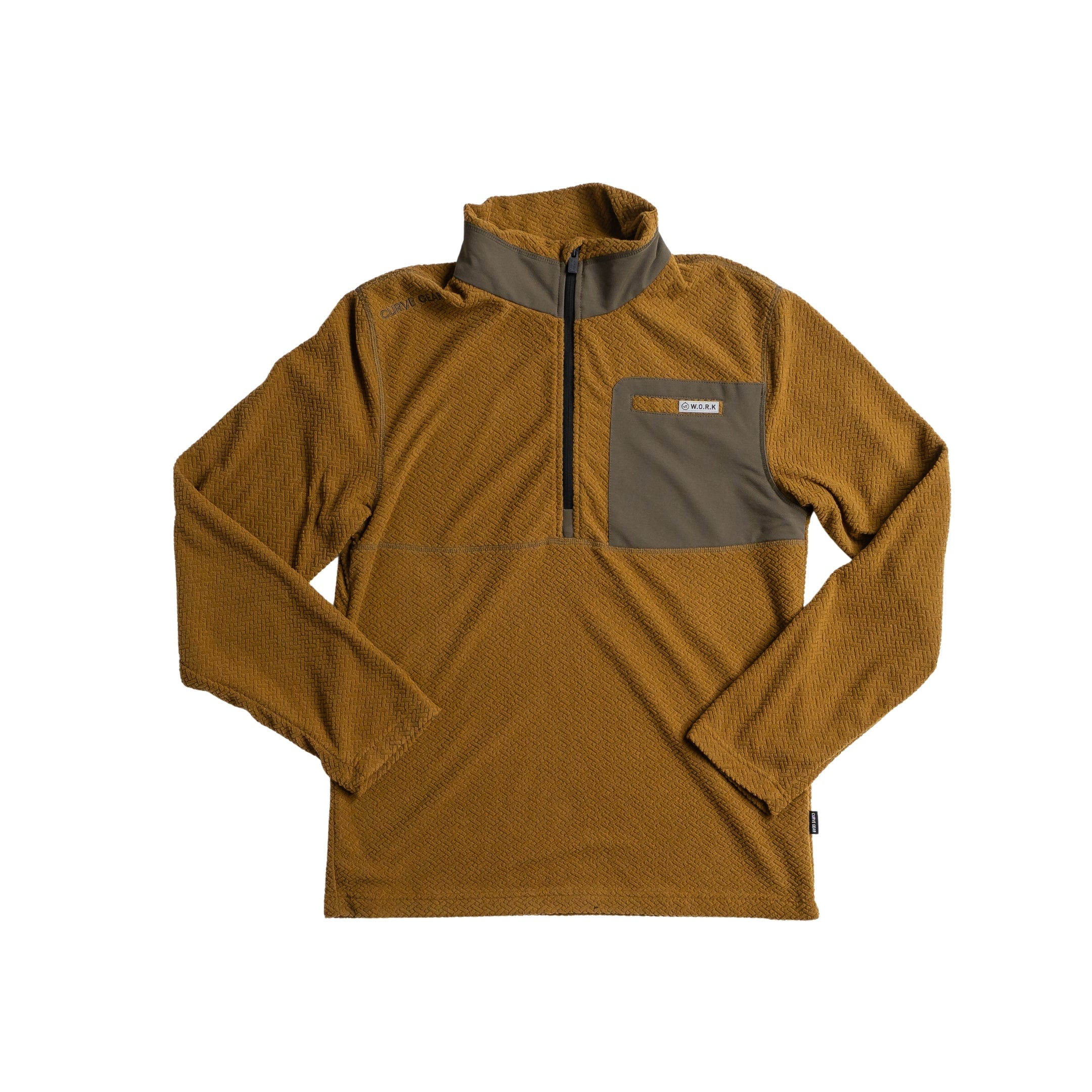 W.O.R.K 1/4 Zip Fleece Brown