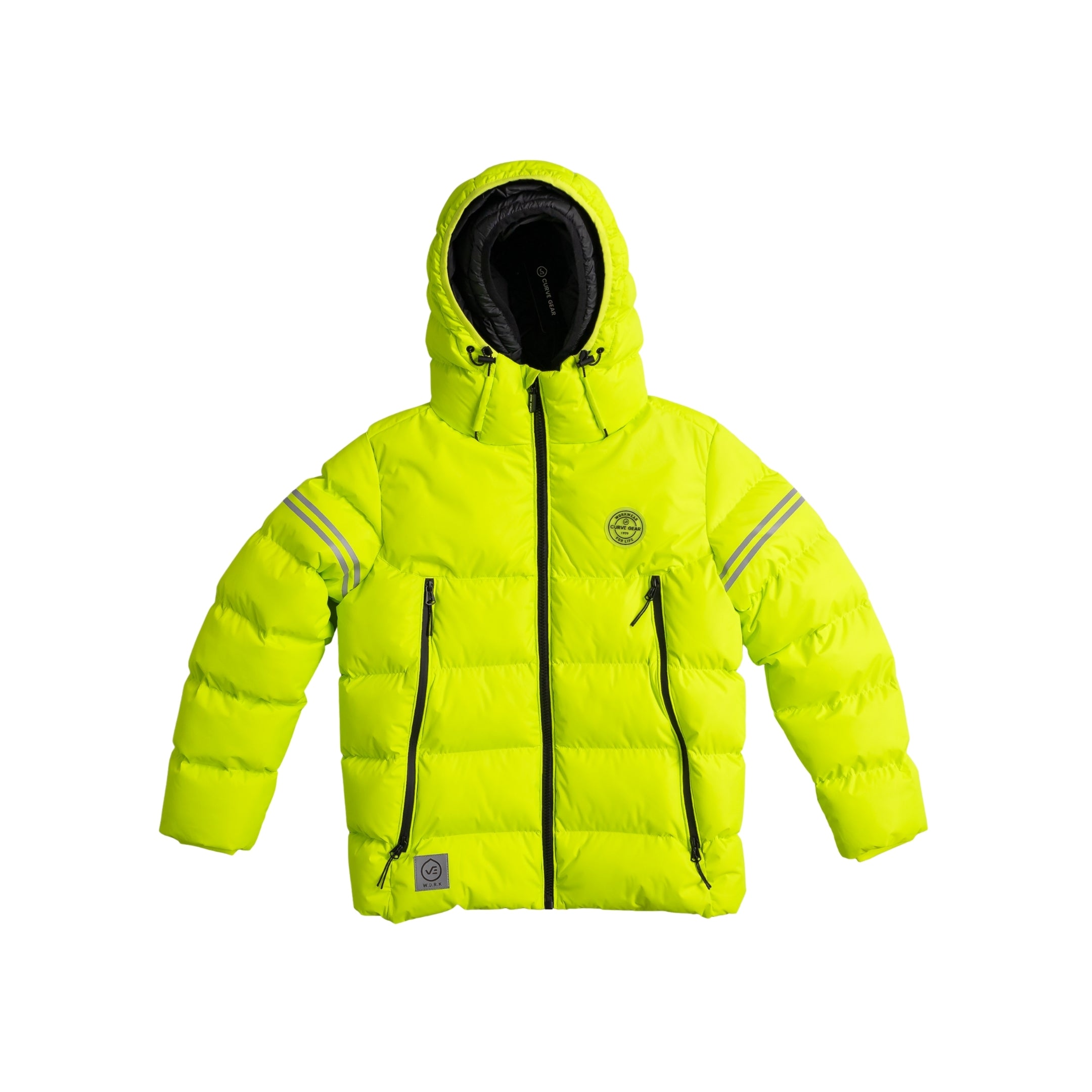 Bionic L/Sleeve Puffer With Hood Reflective Yellow