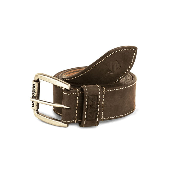Caraway Mountain Distressed Brown Leather Belt – 100% Full Grain Leather, Nickel Free Buckle, Made In USA