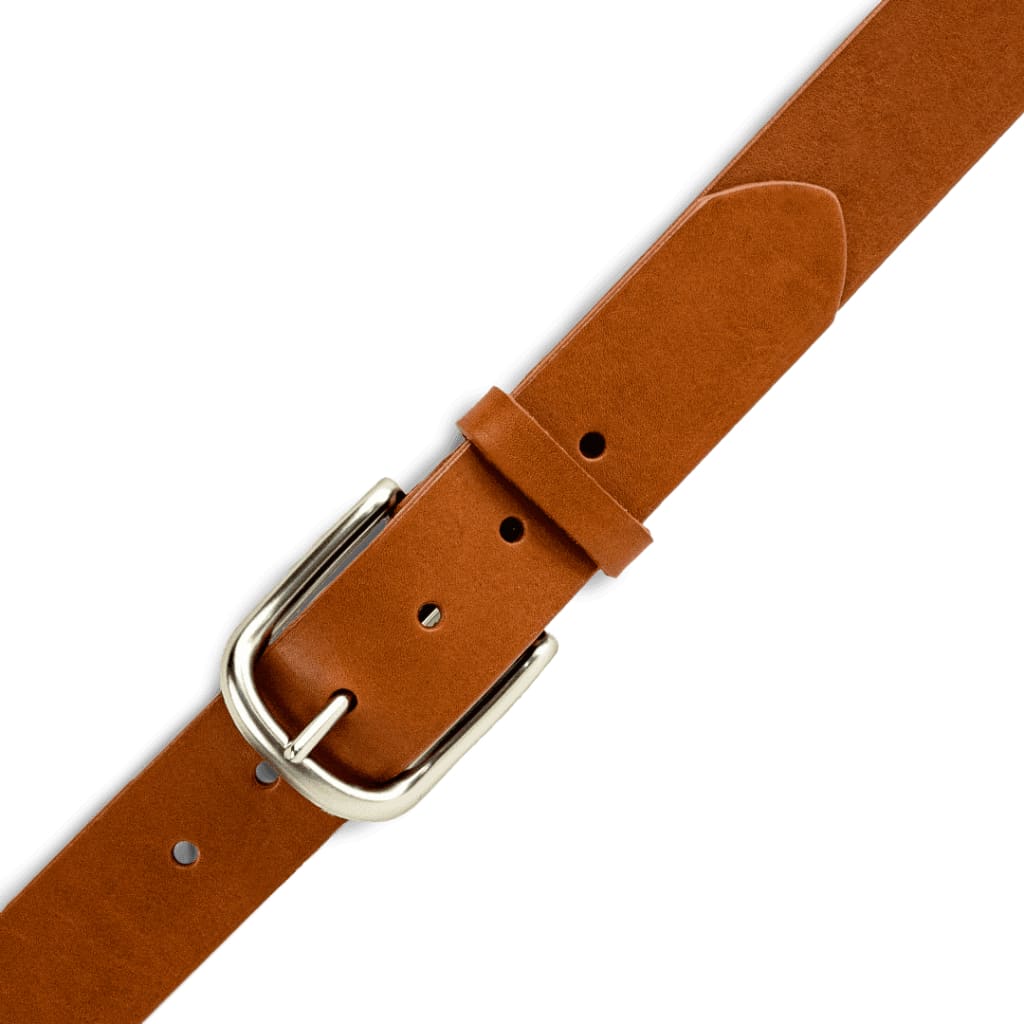 40MM Nickel Belt Tan - Belts Curve Gear