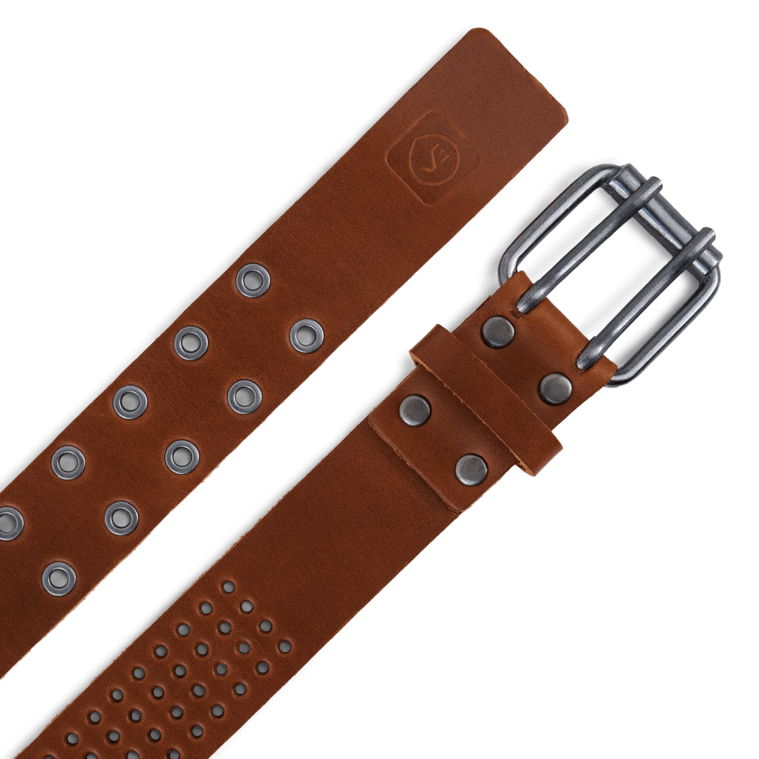 40MM Roller Eyelet Belt Tan - Belts Curve Gear