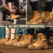 Brawn Safety Work Boots Tan