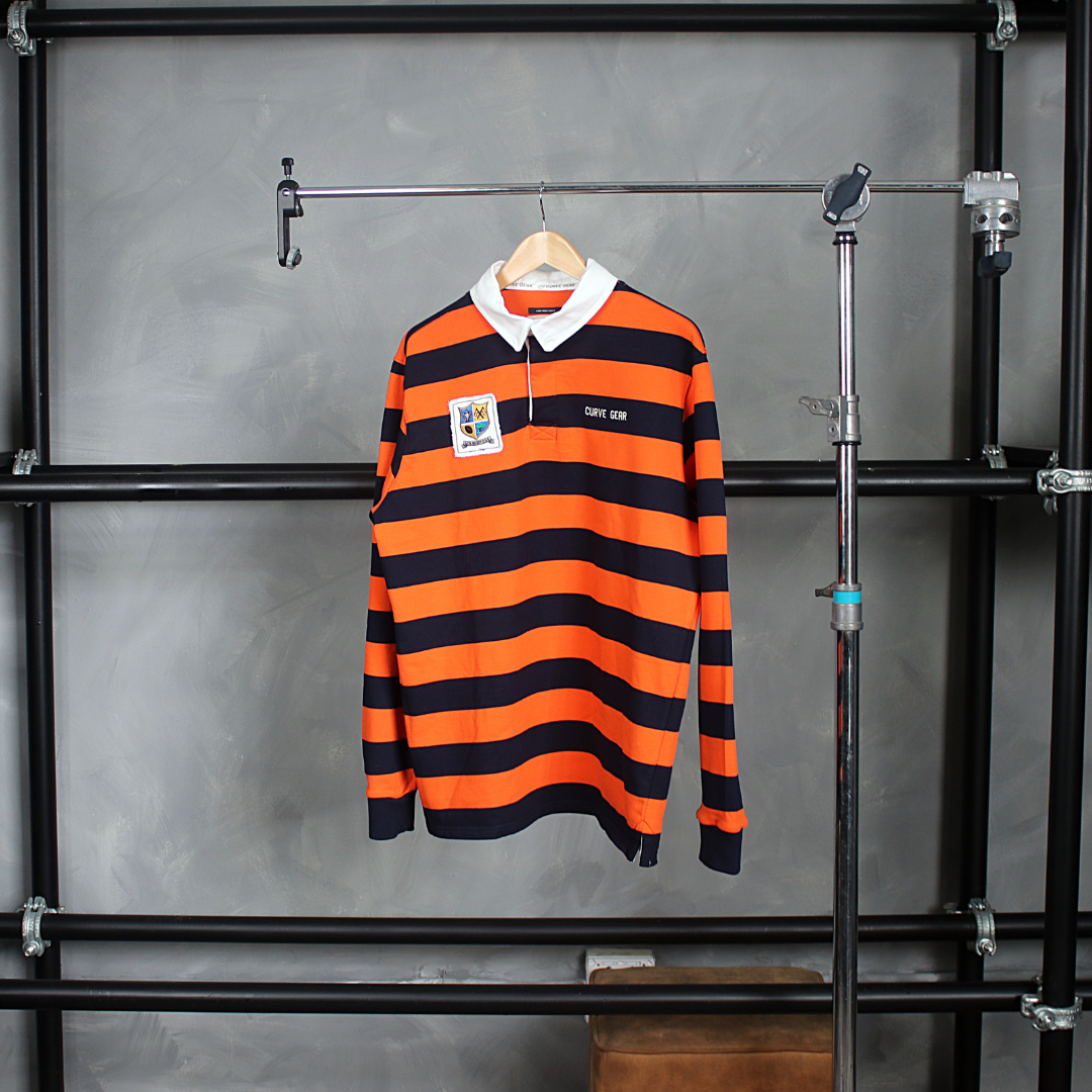 Curve Gear x Free State Legend Supporters Jersey Orange & Navy Stripe