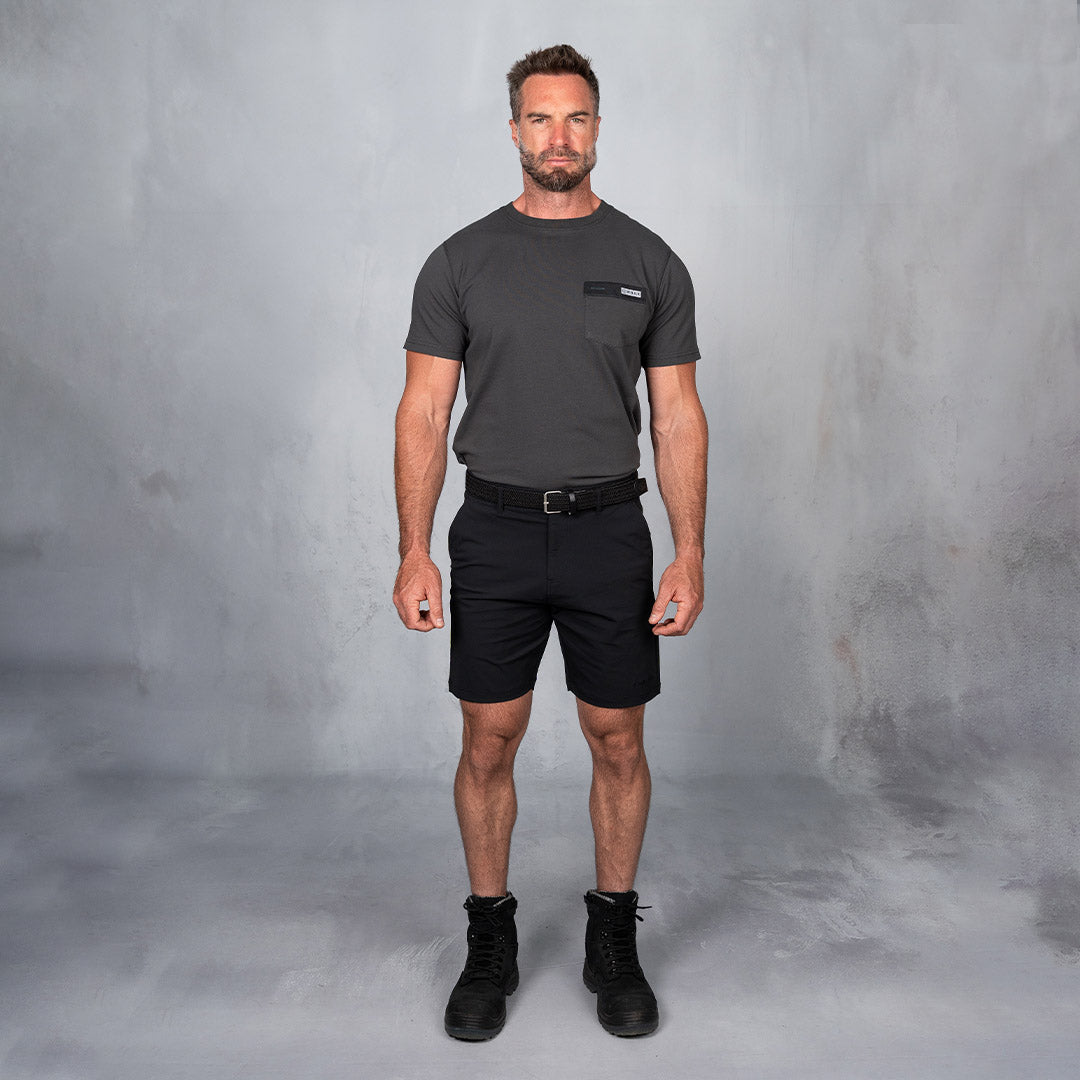 4 Way Stretch Chino Shorts Black