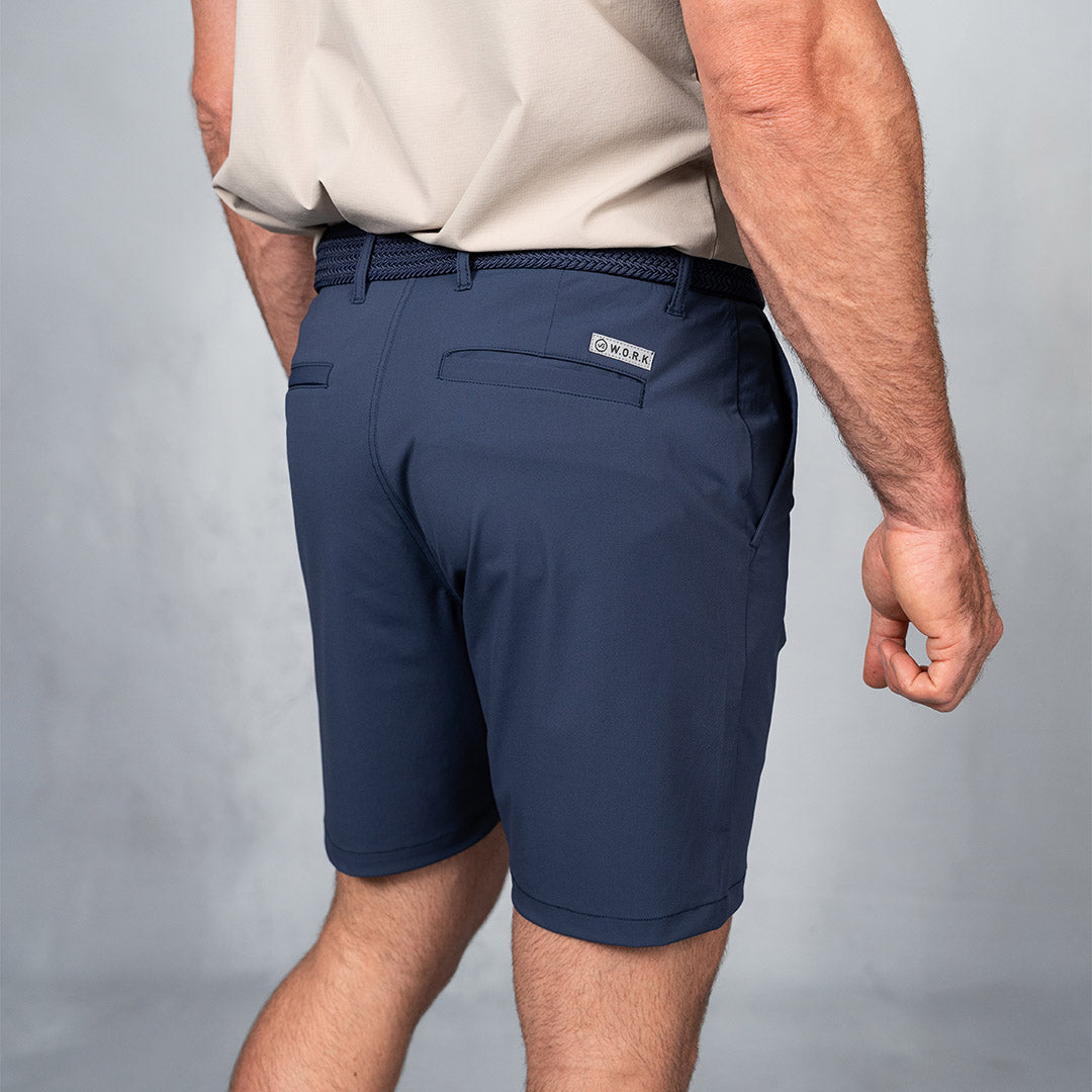 4 Way Stretch Chino Shorts Blue
