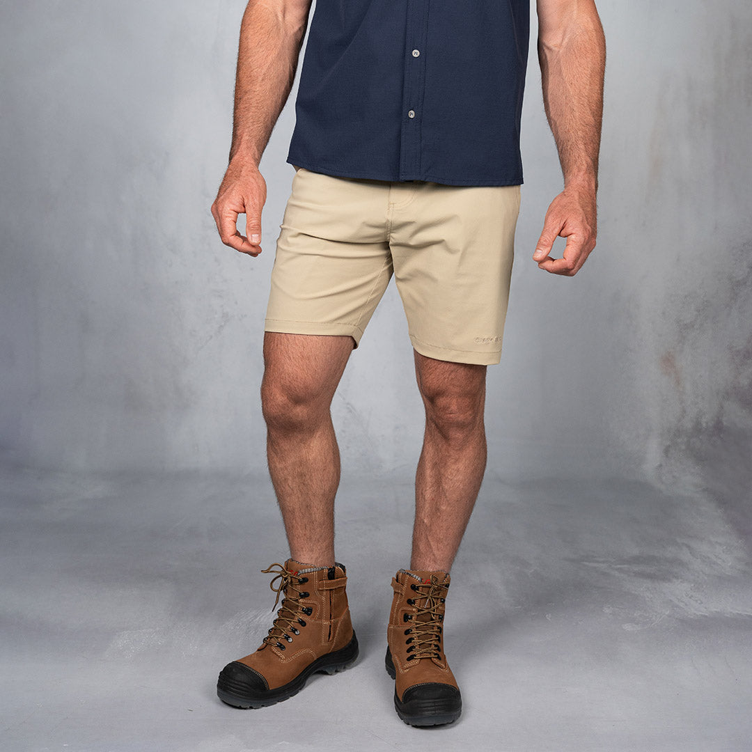 4 Way Stretch Chino Shorts Khaki