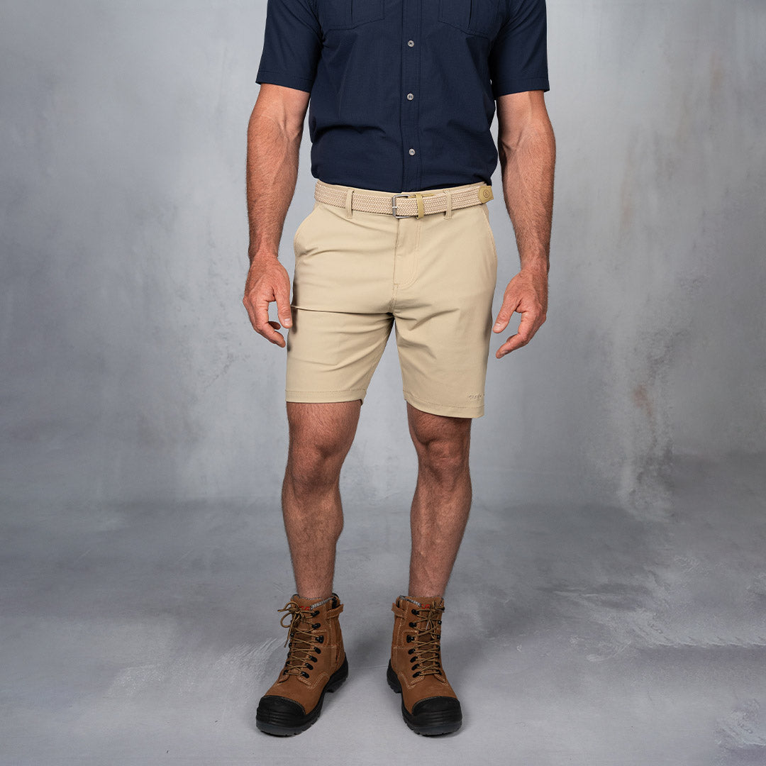 4 Way Stretch Chino Shorts Khaki