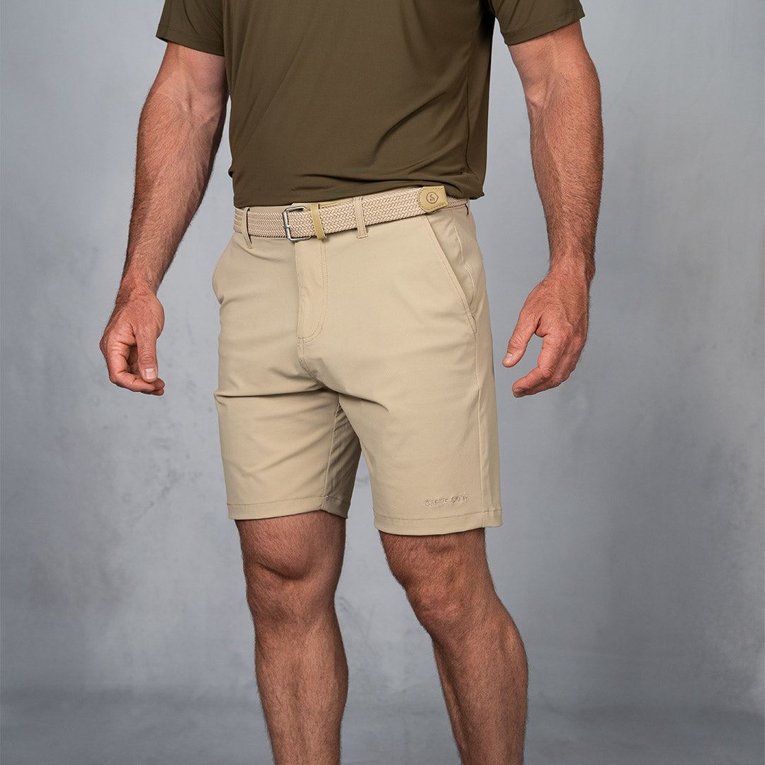 4 Way Stretch Chino Shorts Khaki