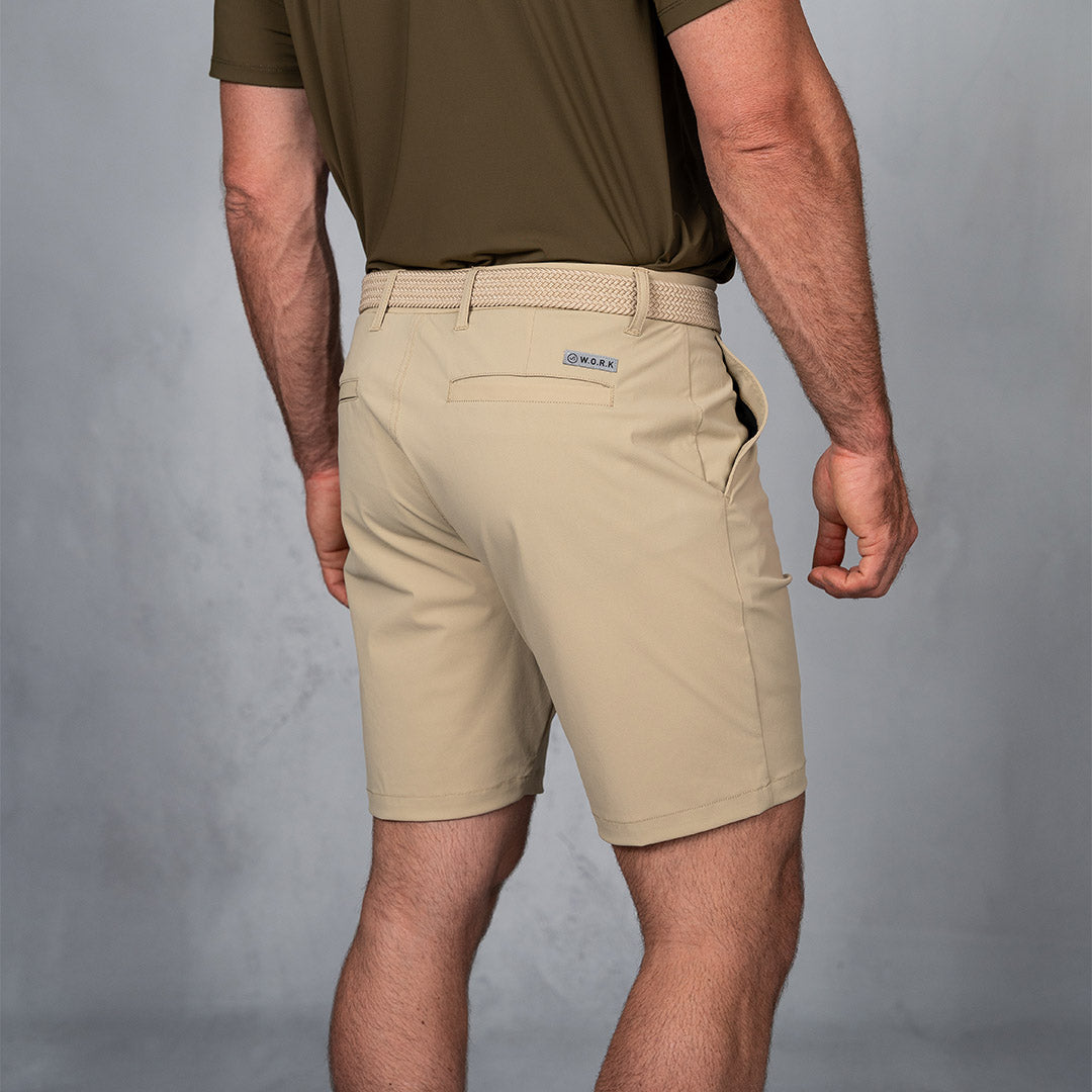 4 Way Stretch Chino Shorts Khaki