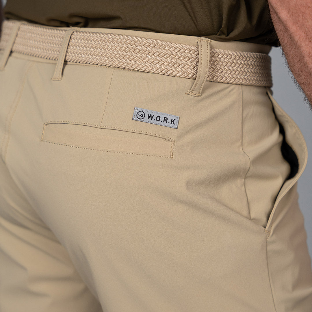 4 Way Stretch Chino Shorts Khaki