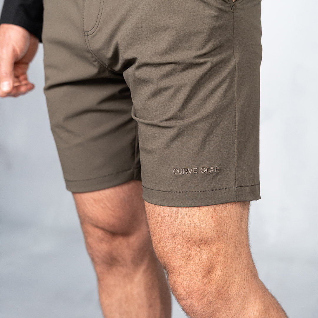 4 Way Stretch Chino Shorts Olive