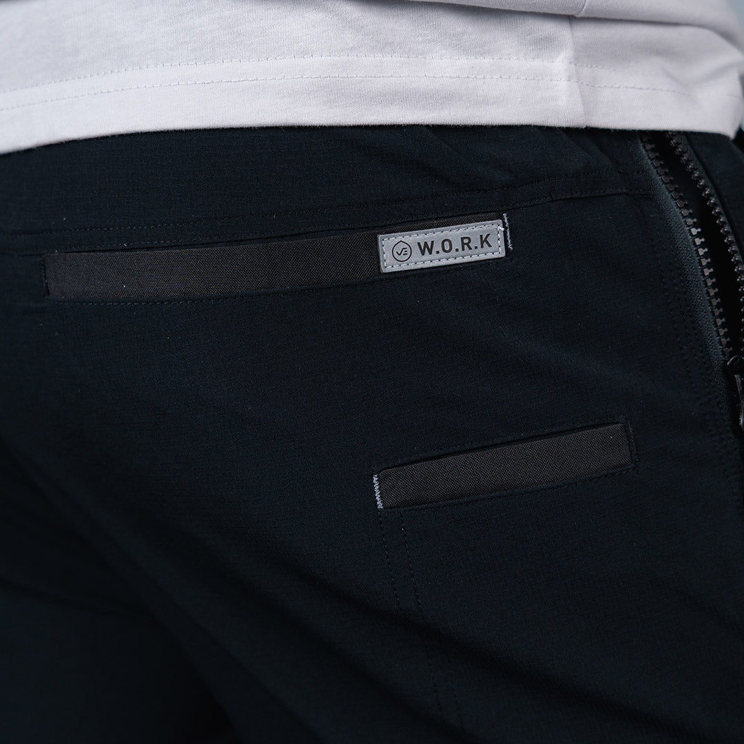 W.O.R.K Ripstop Reflective Shorts 6 Inch Black