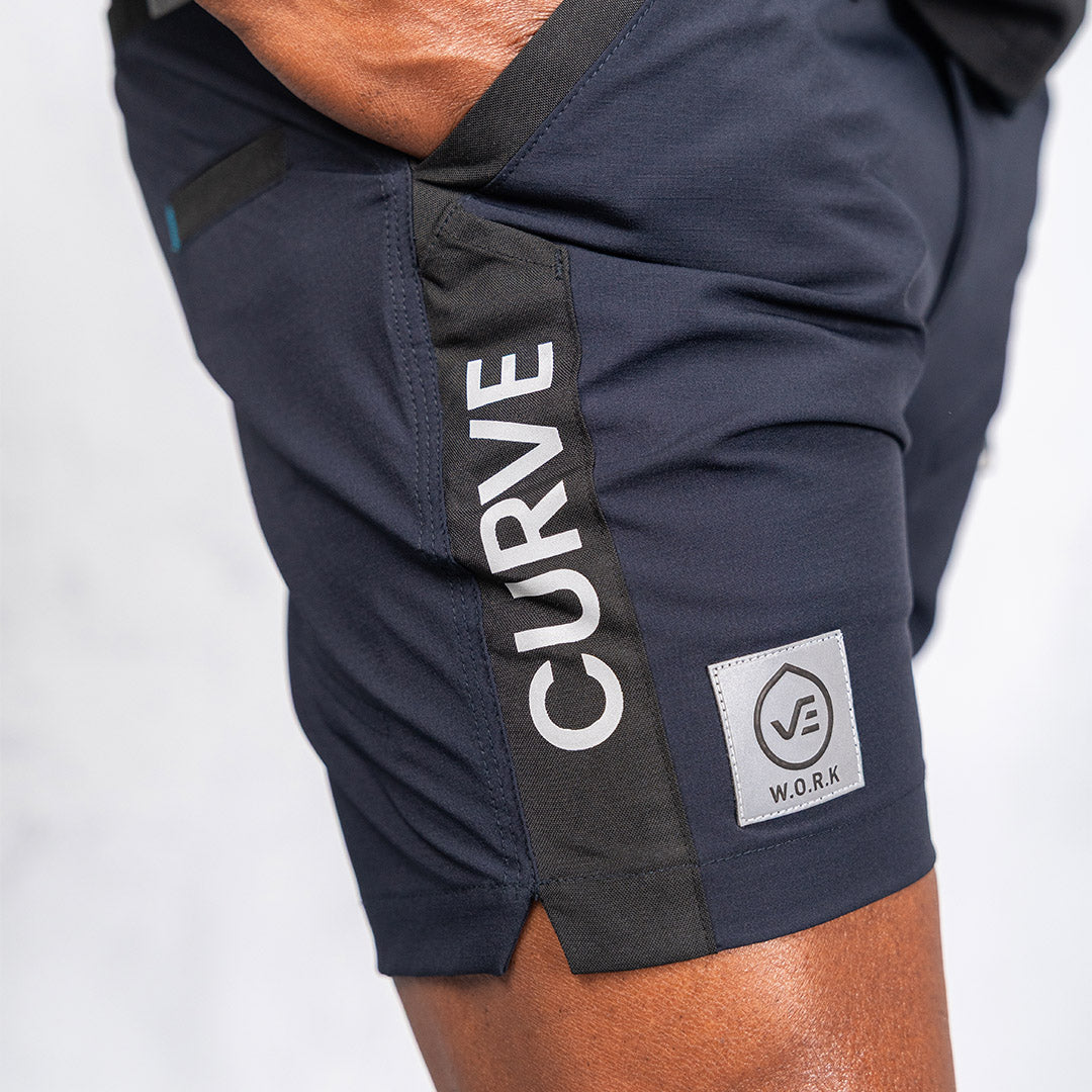 W.O.R.K Ripstop Reflective Shorts 6 Inch Navy