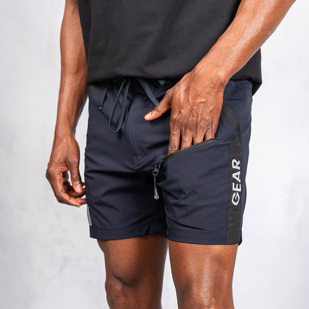 W.O.R.K Ripstop Reflective Shorts 6 Inch Navy