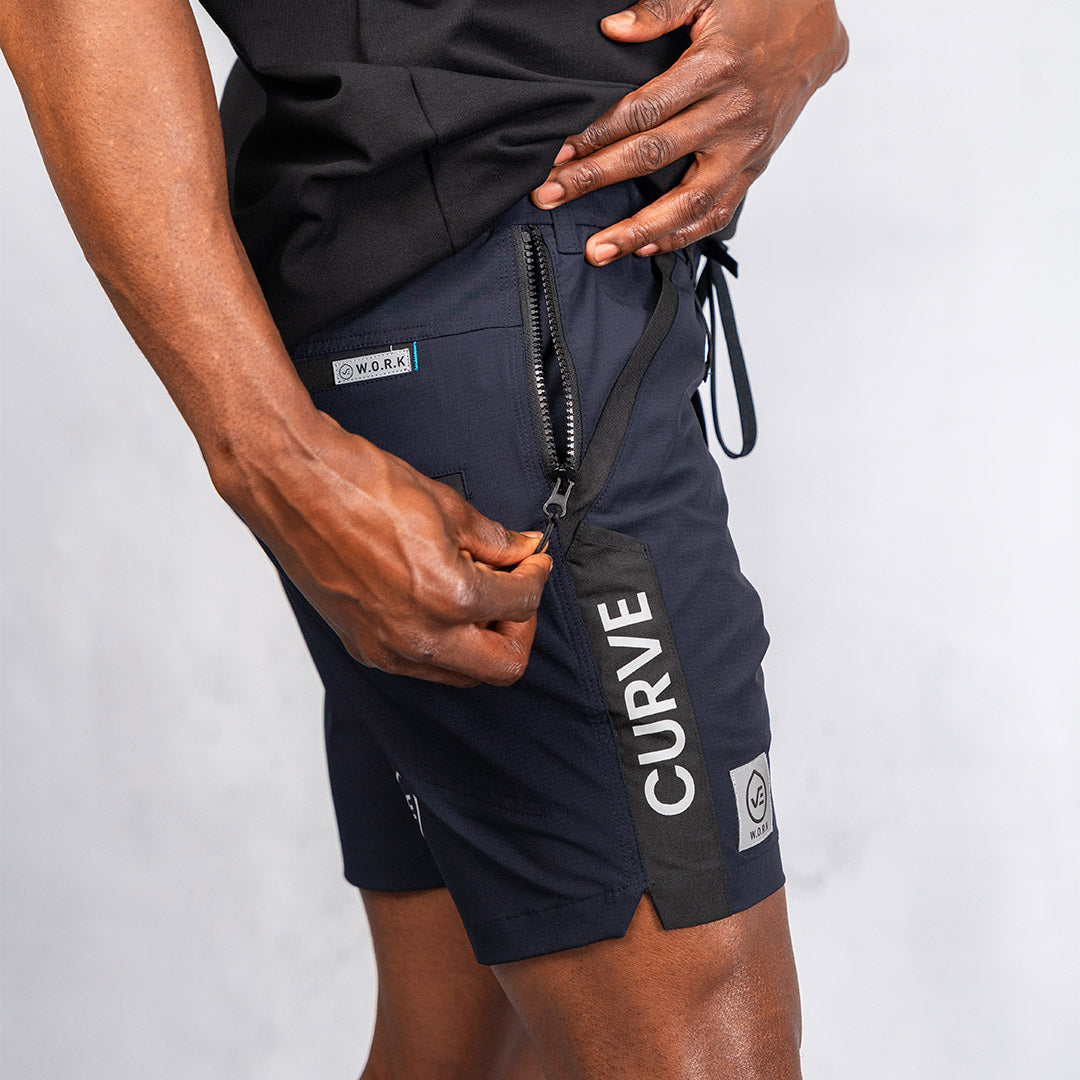 W.O.R.K Ripstop Reflective Shorts 6 Inch Navy