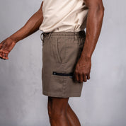 W.O.R.K Traction Cotton Stretch Shorts 4 Inch Olive