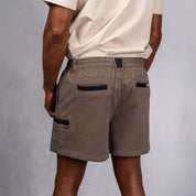 W.O.R.K Traction Cotton Stretch Shorts 4 Inch Olive