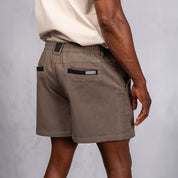 W.O.R.K Traction Cotton Stretch Shorts 4 Inch Olive