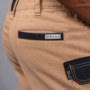 W.O.R.K Winch Cotton Stretch Shorts 4 Inch Camel