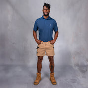 W.O.R.K Winch Cotton Stretch Shorts 4 Inch Camel