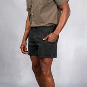 W.O.R.K Winch Cotton Stretch Shorts 4 Inch Charcoal