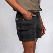 W.O.R.K Winch Cotton Stretch Shorts 4 Inch Charcoal