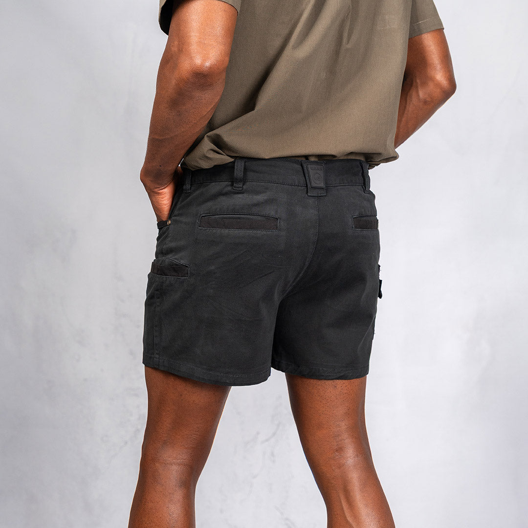 W.O.R.K Winch Cotton Stretch Shorts 4 Inch Charcoal