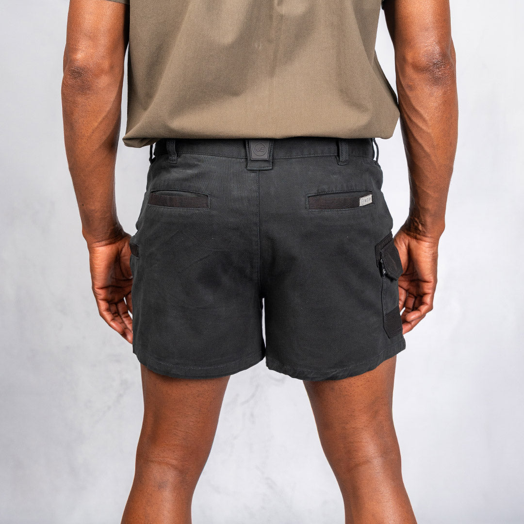 W.O.R.K Winch Cotton Stretch Shorts 4 Inch Charcoal