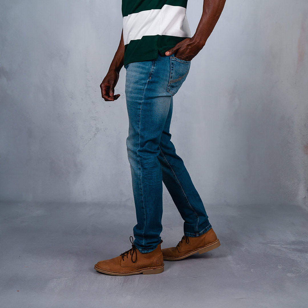 Copper Slim Fit Denim Mid Blue