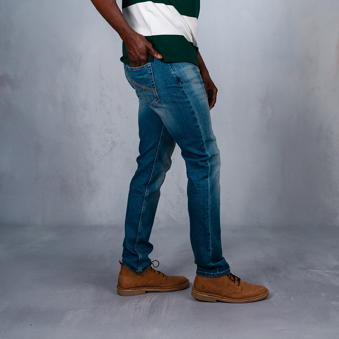 Copper Slim Fit Denim Mid Blue