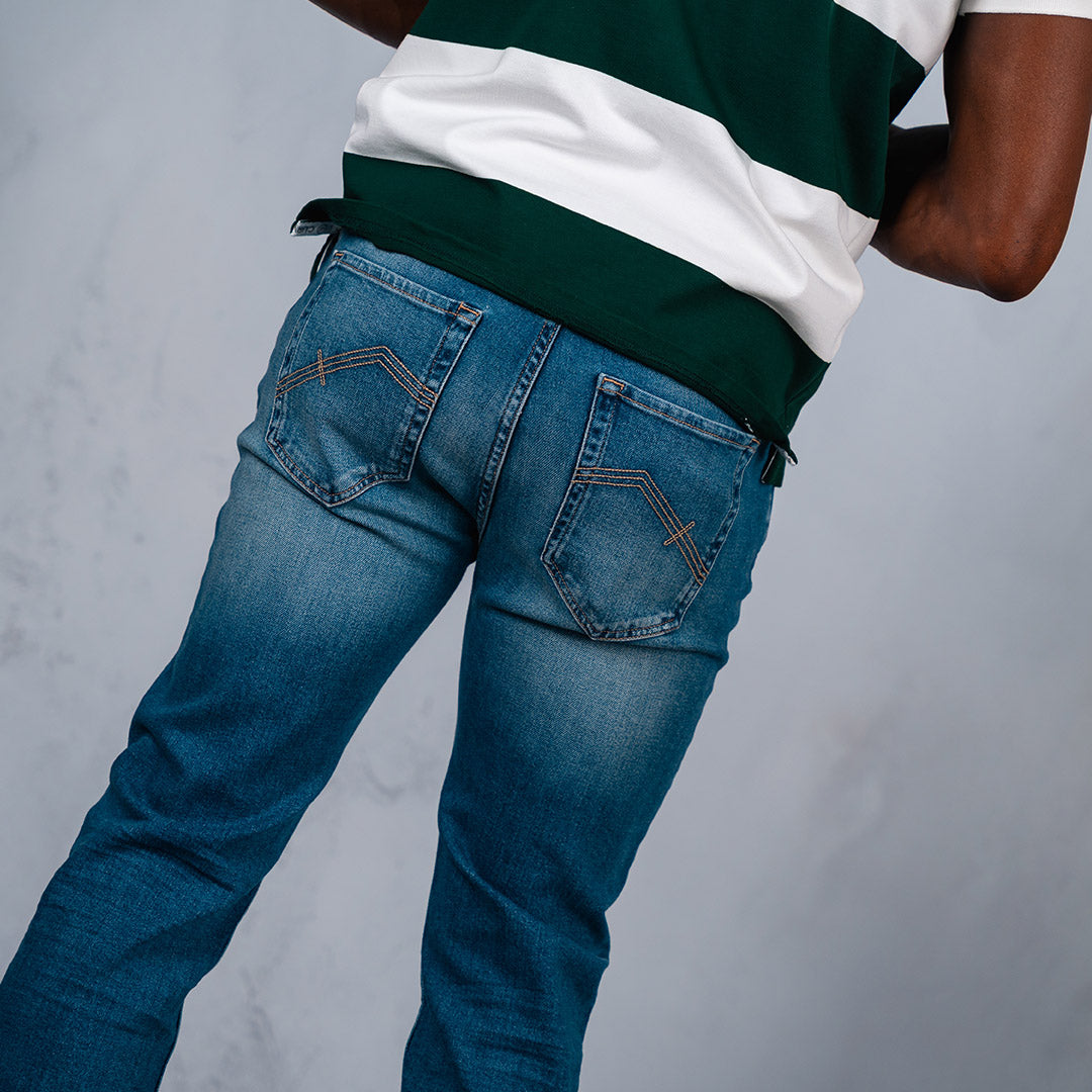 Copper Slim Fit Denim Mid Blue