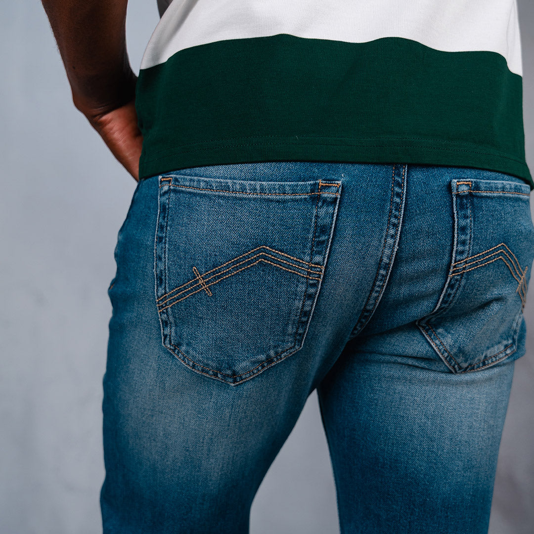 Copper Slim Fit Denim Mid Blue