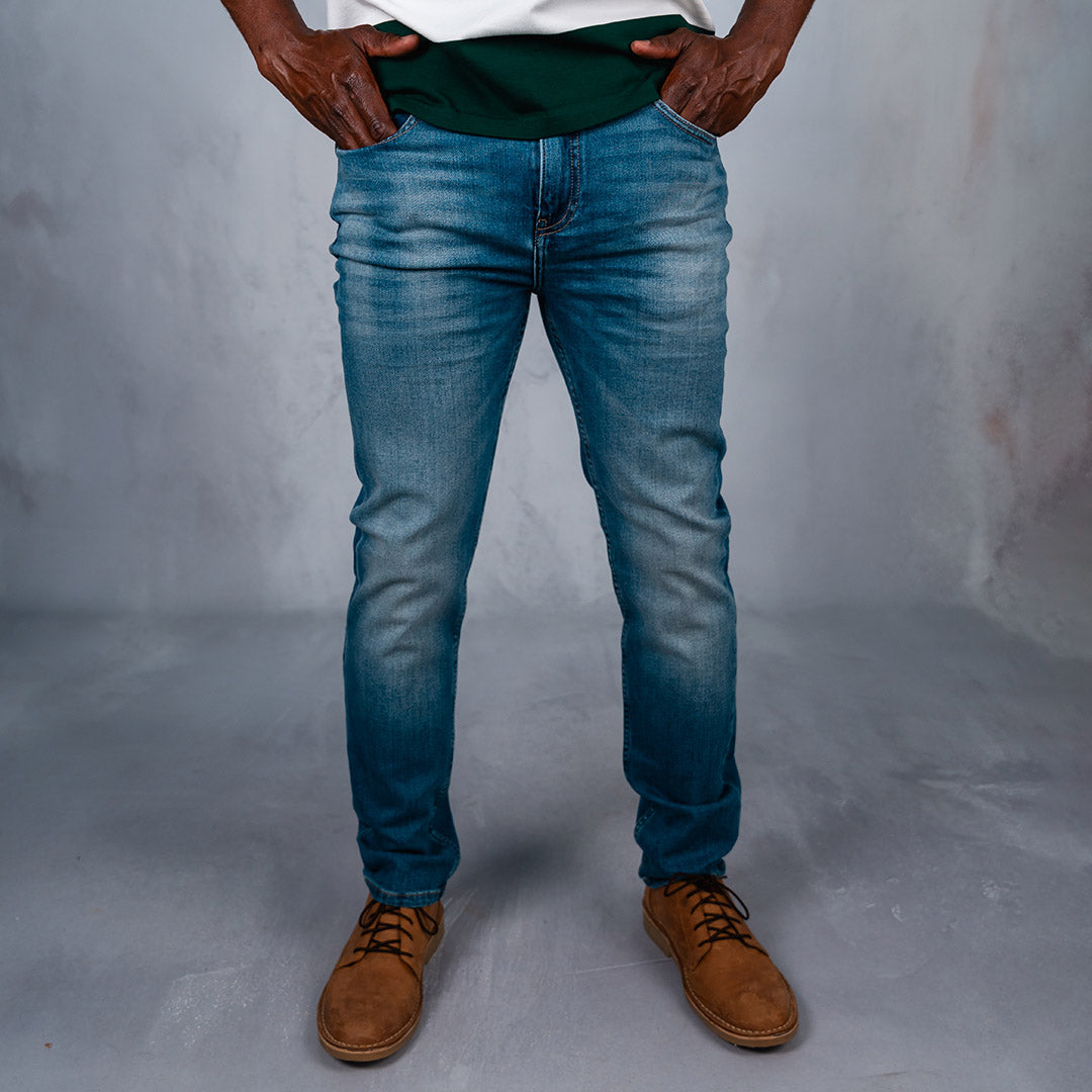 Copper Slim Fit Denim Mid Blue