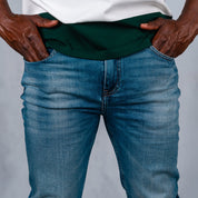 Copper Slim Fit Denim Mid Blue