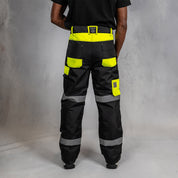 W.O.R.K High Vis Padded Pants Yellow & Black