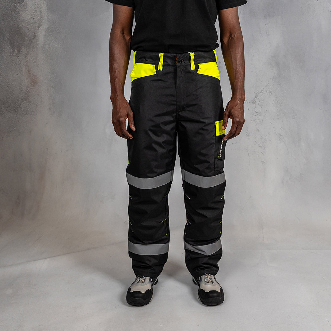 W.O.R.K High Vis Padded Pants Yellow & Black