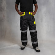 W.O.R.K High Vis Padded Pants Yellow & Black