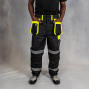 W.O.R.K High Vis Padded Pants Yellow & Black