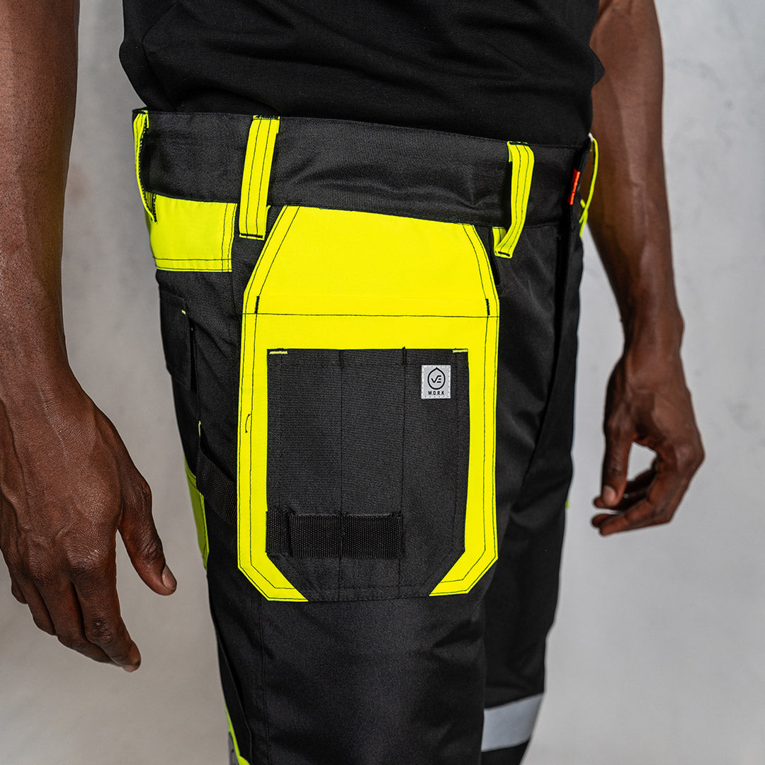 W.O.R.K High Vis Padded Pants Yellow & Black