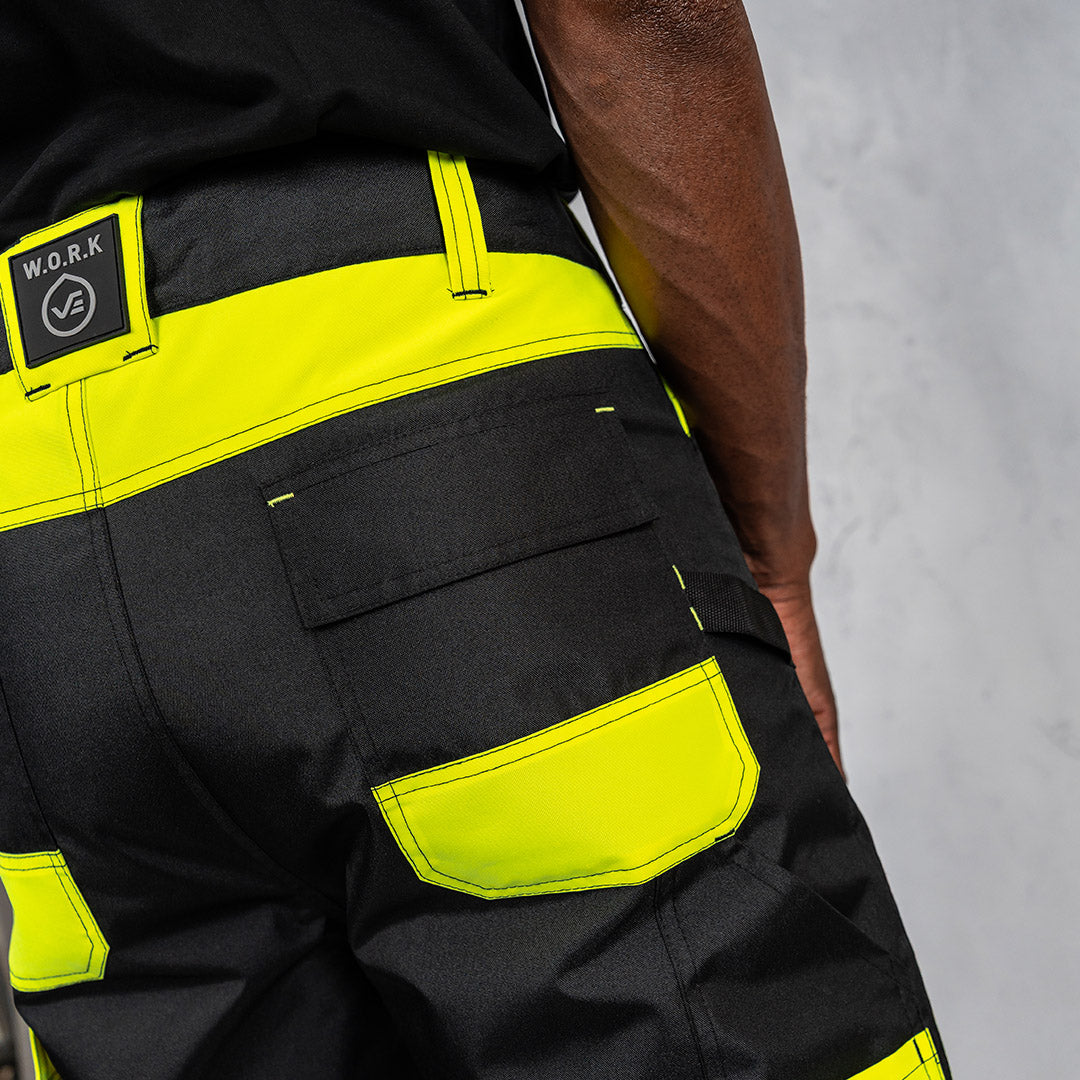 W.O.R.K High Vis Padded Pants Yellow & Black
