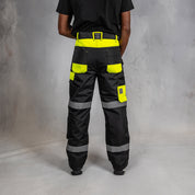 W.O.R.K High Vis Padded Pants Yellow & Black