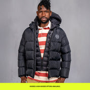 Bionic L/Sleeve Puffer With Hood Black