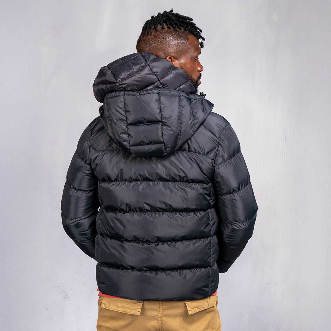 Bionic L/Sleeve Puffer With Hood Black