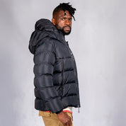 Bionic L/Sleeve Puffer With Hood Black